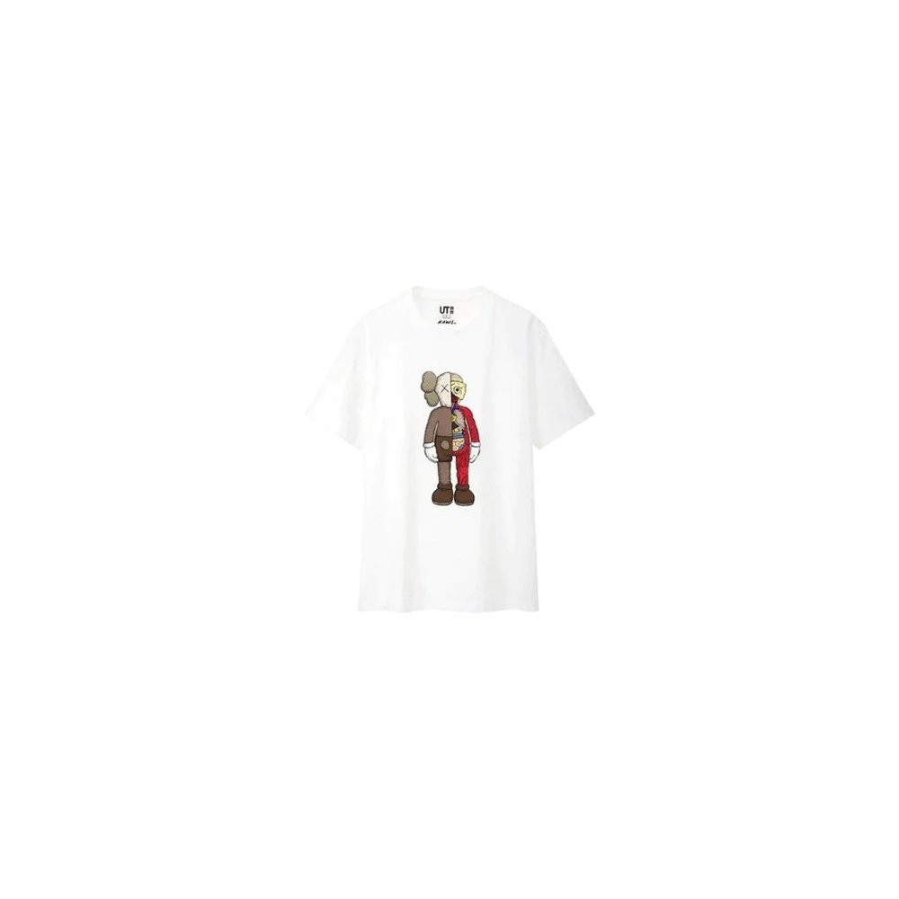 KAWS x Uniqlo Flayed Tee White – hlavní pohled | Purekickz