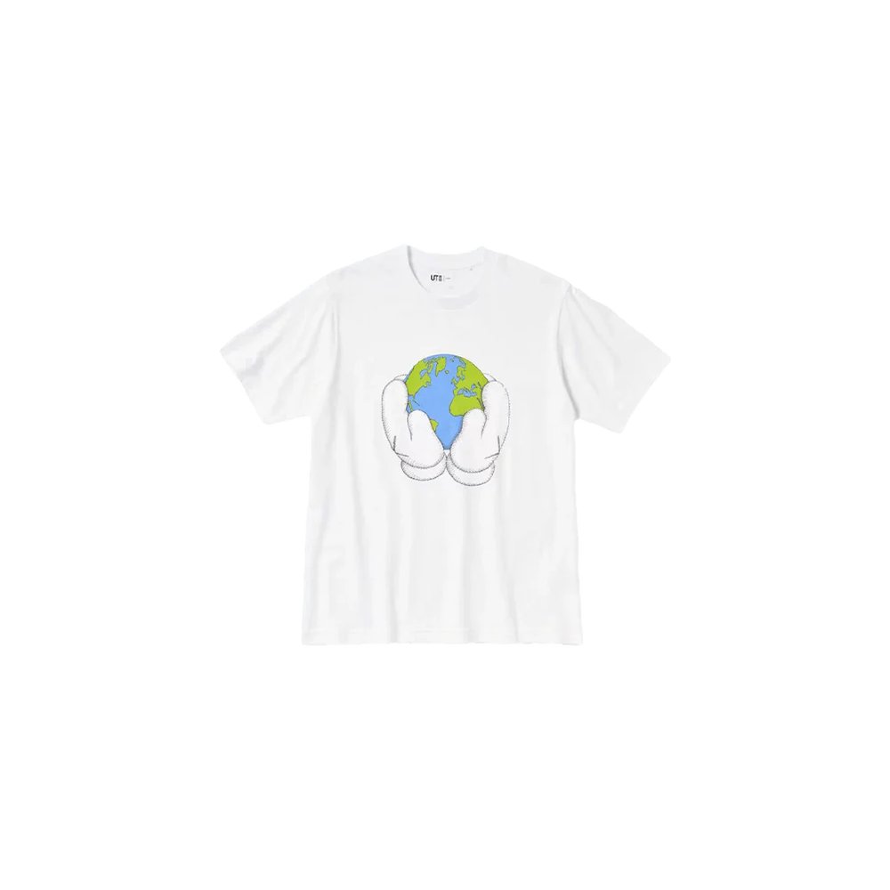 KAWS x Uniqlo Peace For All S/S Graphic T-shirt White – hlavní pohled | Purekickz