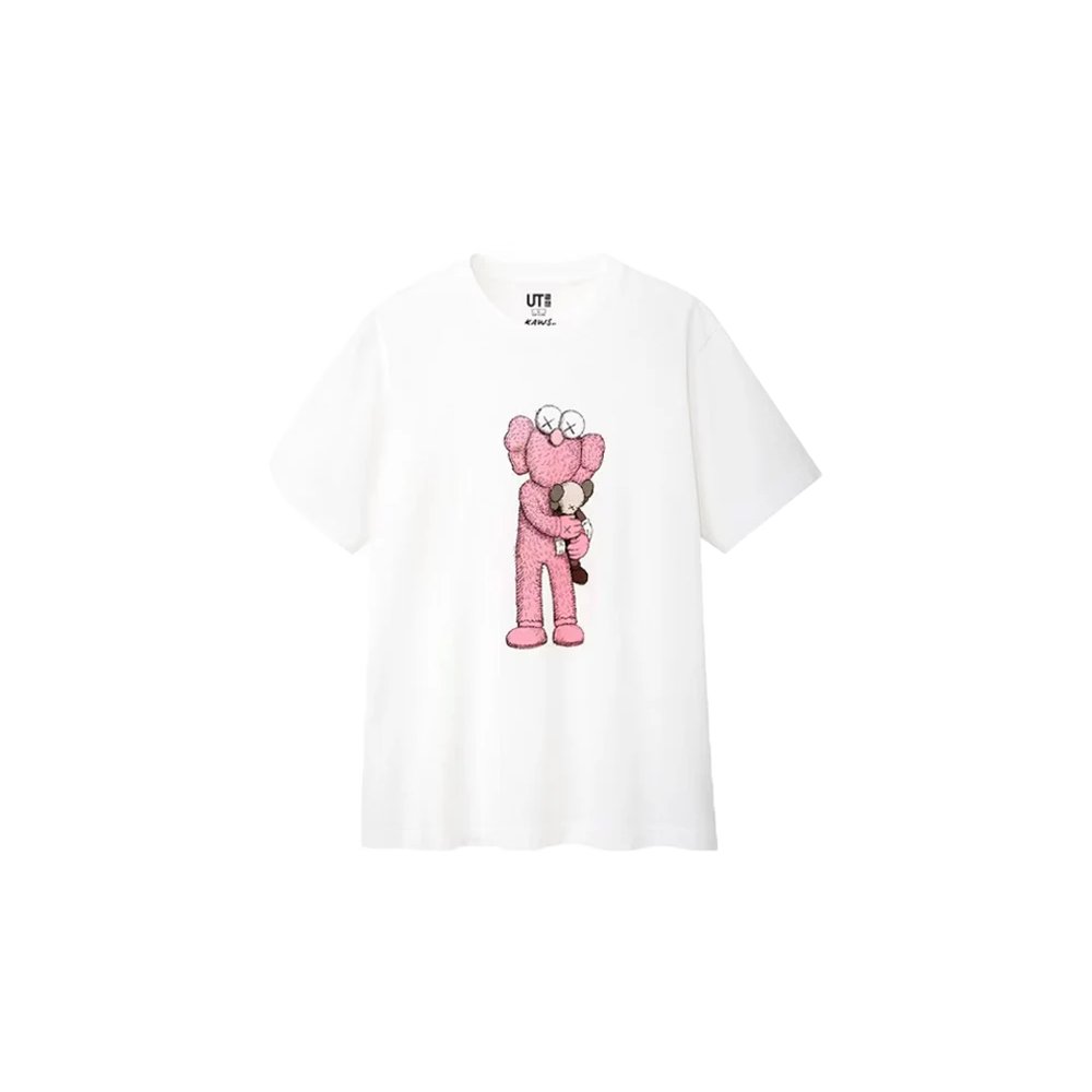Kaws x Uniqlo Pink BFF Tee (US Sizing) White – hlavní pohled | Purekickz