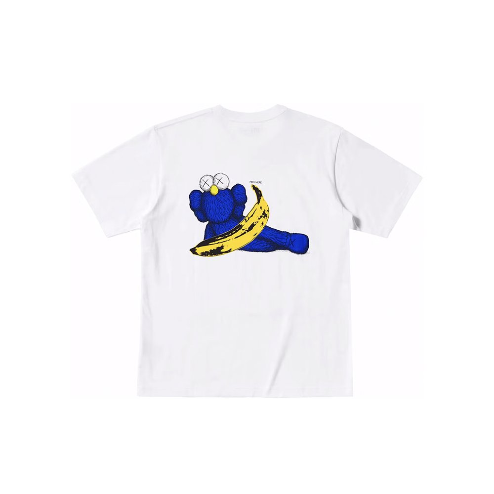 KAWS x Uniqlo Warhol UT Graphic 471321 T-shirt White – boční pohled | Purekickz