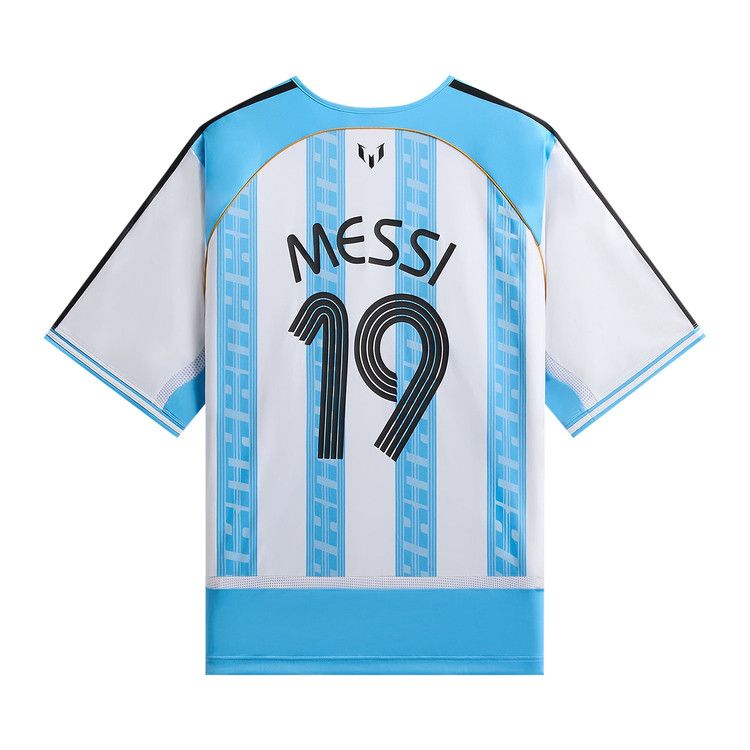Kith x adidas Messi Football Jersey Blue/White – boční pohled | Purekickz