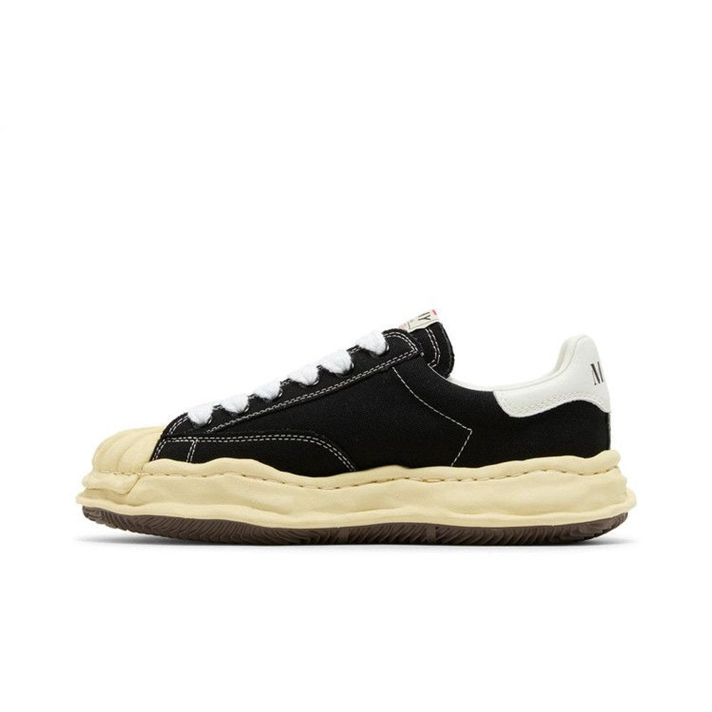 Maison Mihara Yasuhiro Blakey OG Sole Vintage Canvas Low Black – hlavní pohled | Purekickz