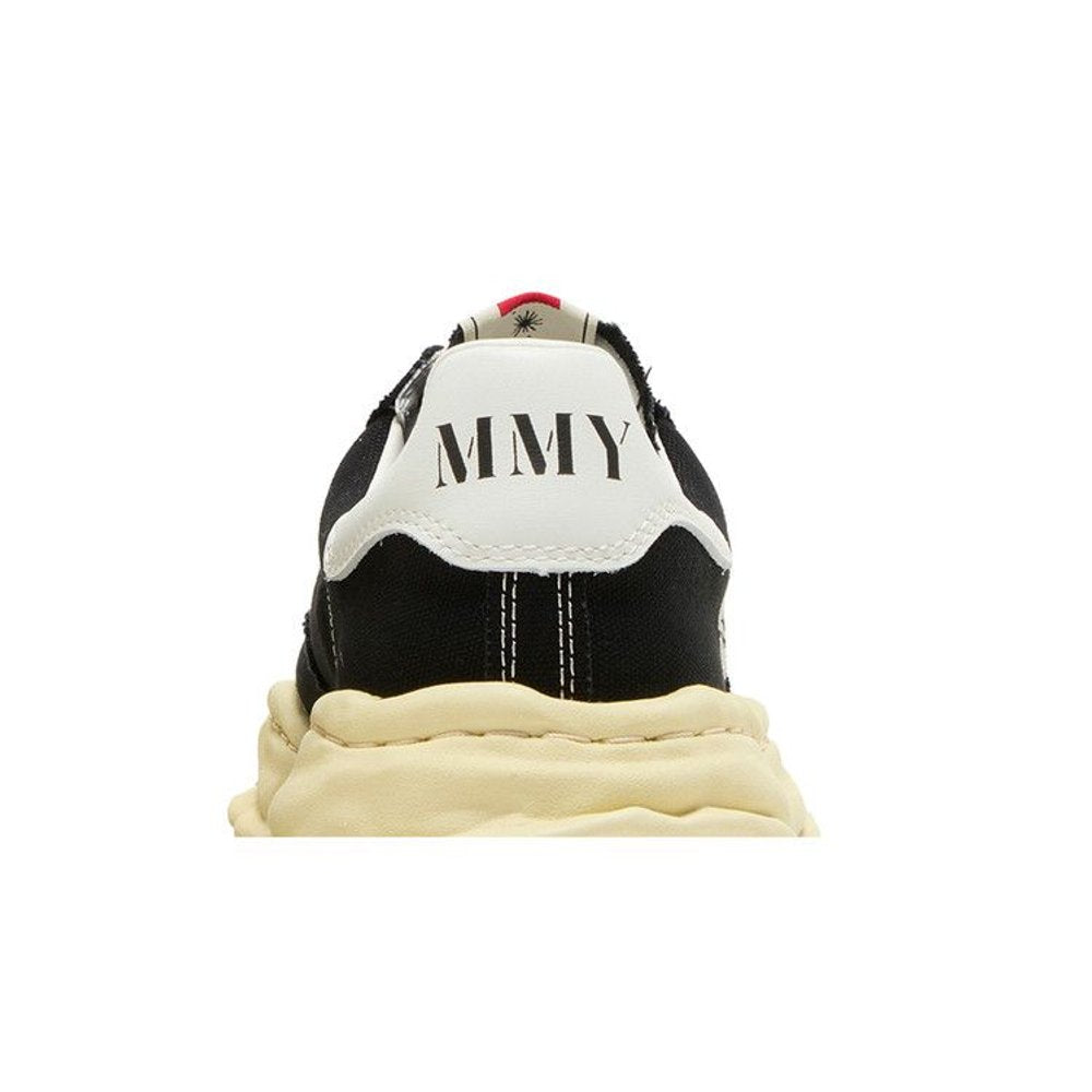 Maison Mihara Yasuhiro Blakey OG Sole Vintage Canvas Low Black – detail materiálu | Purekickz