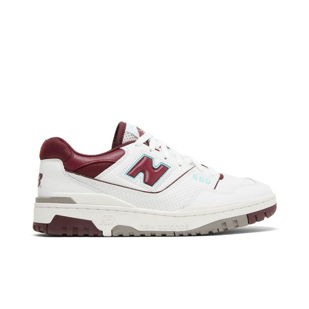 New Balance 550 Burgundy Cyan – boční pohled | Purekickz