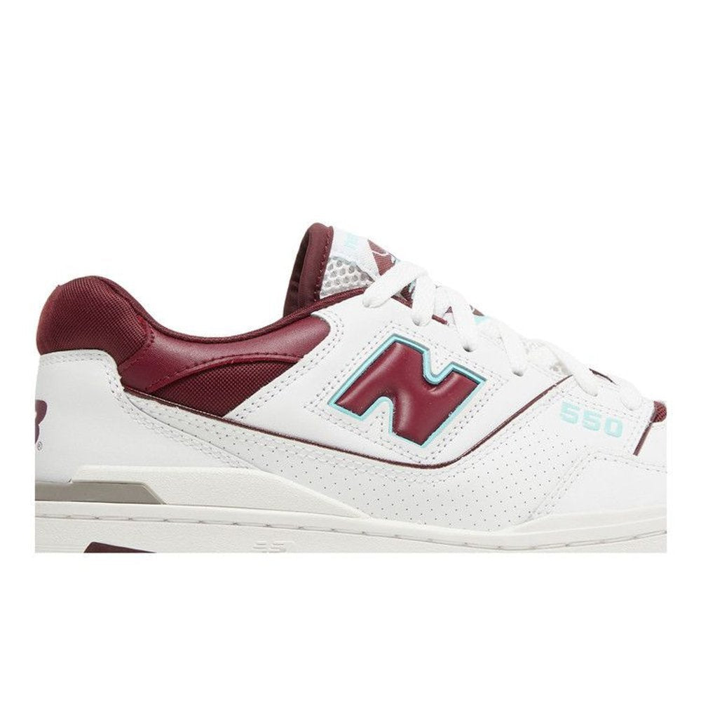 New Balance 550 Burgundy Cyan – detail | Purekickz