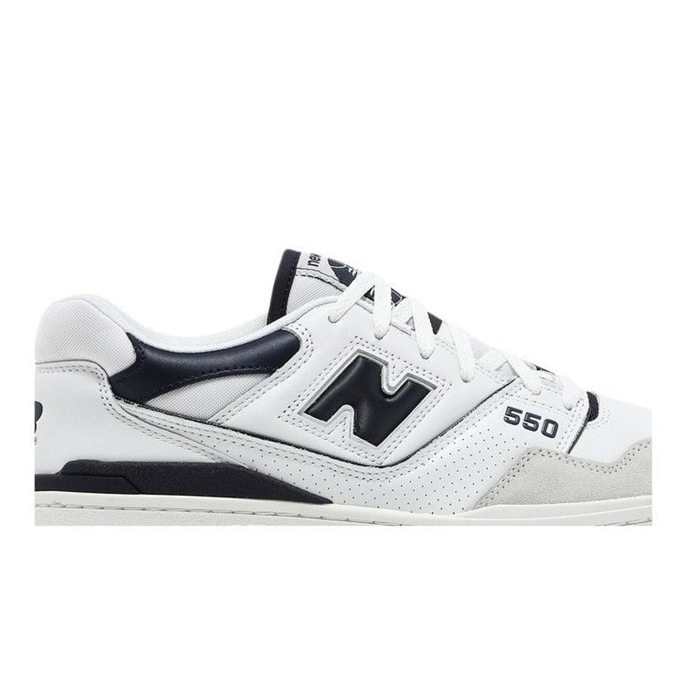 New Balance 550 Navy Blue – detail | Purekickz