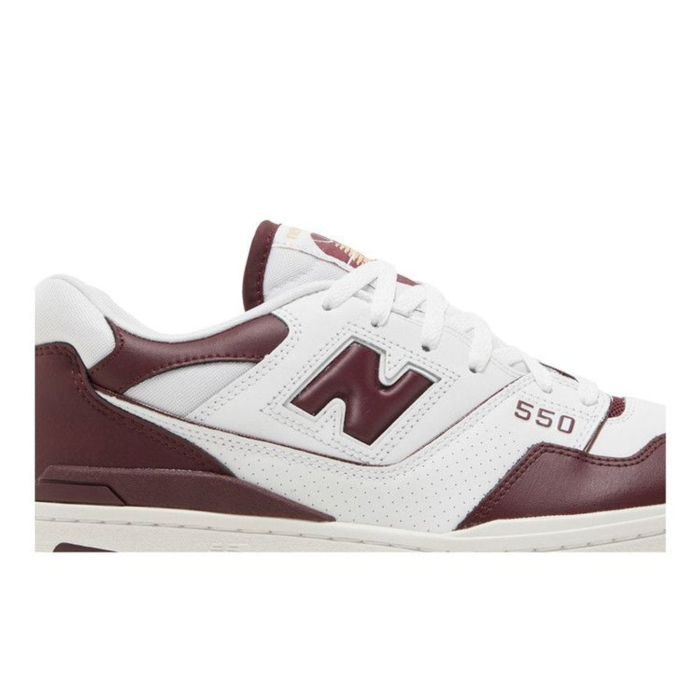 New Balance 550 White Burgundy – detail | Purekickz