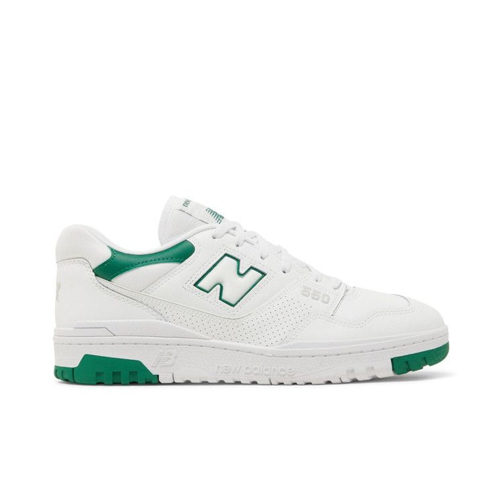 New Balance 550 White Classic Green – boční pohled | Purekickz