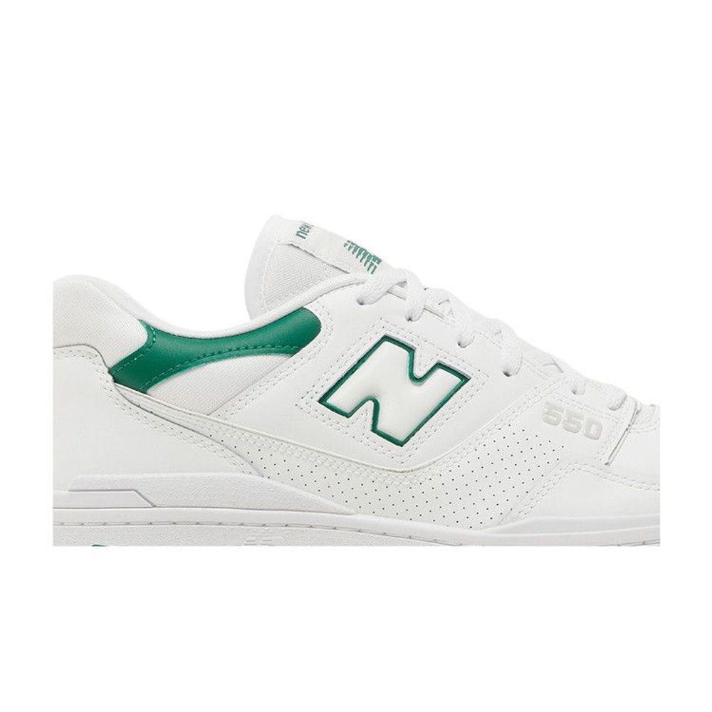 New Balance 550 White Classic Green – detail | Purekickz