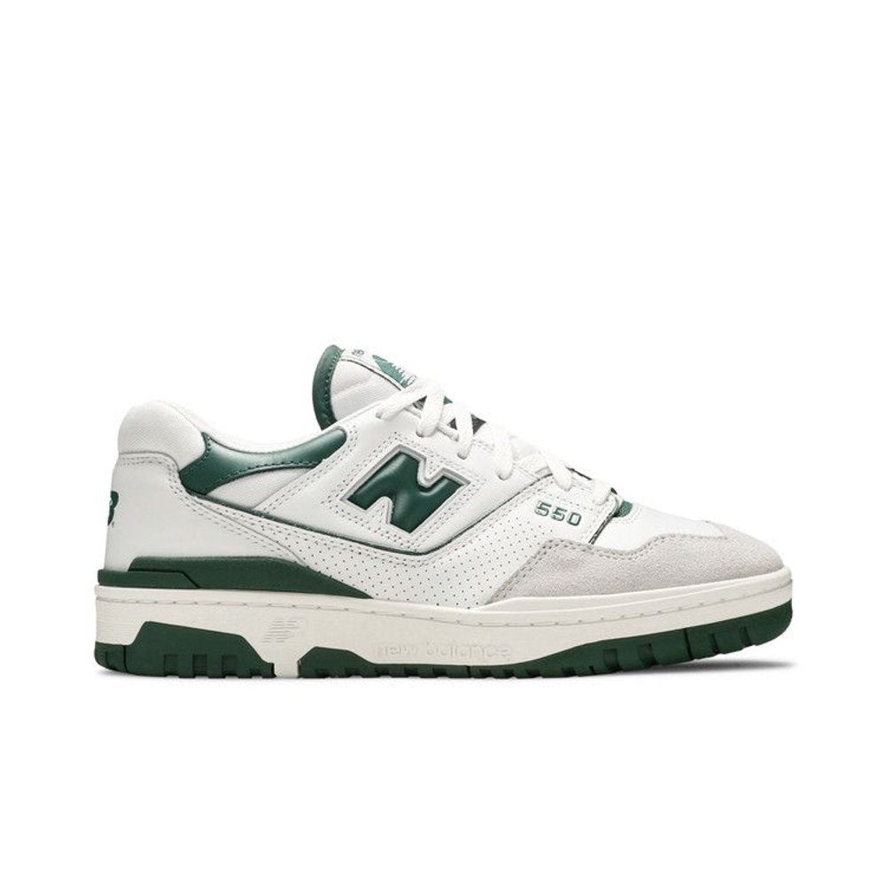 New Balance 550 White Green – boční pohled | Purekickz