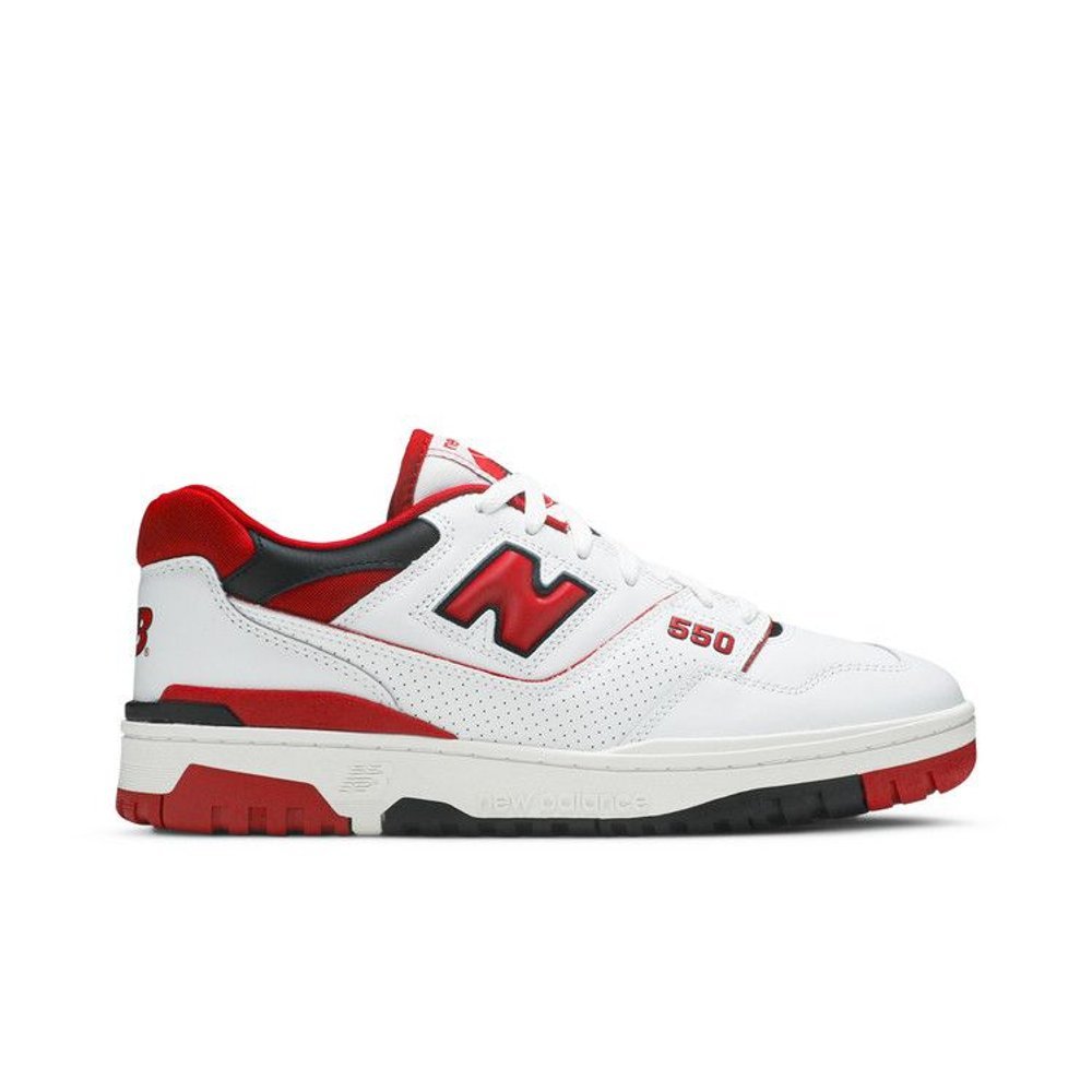 New Balance 550 White Red – boční pohled | Purekickz