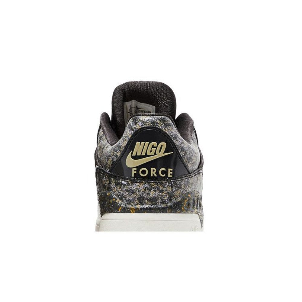 Nigo x Nike Air Force 3 Low SP 'Kintsugi Pack - Phantom Night Stadium' – detail materiálu | Purekickz