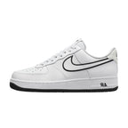 Nike Air Force 1 '07 Embroidered Swoosh White Black – hlavní pohled | Purekickz