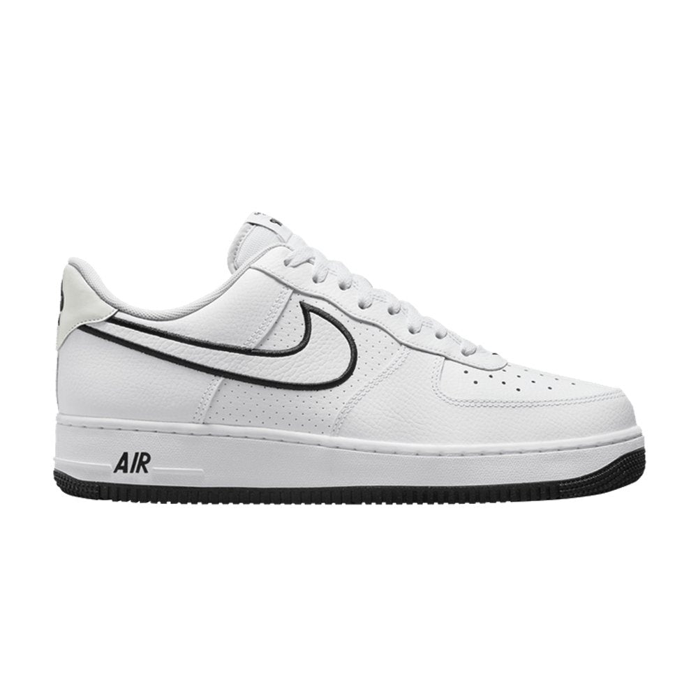 Nike Air Force 1 '07 Embroidered Swoosh White Black – boční pohled | Purekickz