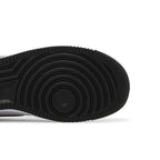 Nike Air Force 1 '07 Low White Black Outline Swoosh – pohled shora | Purekickz