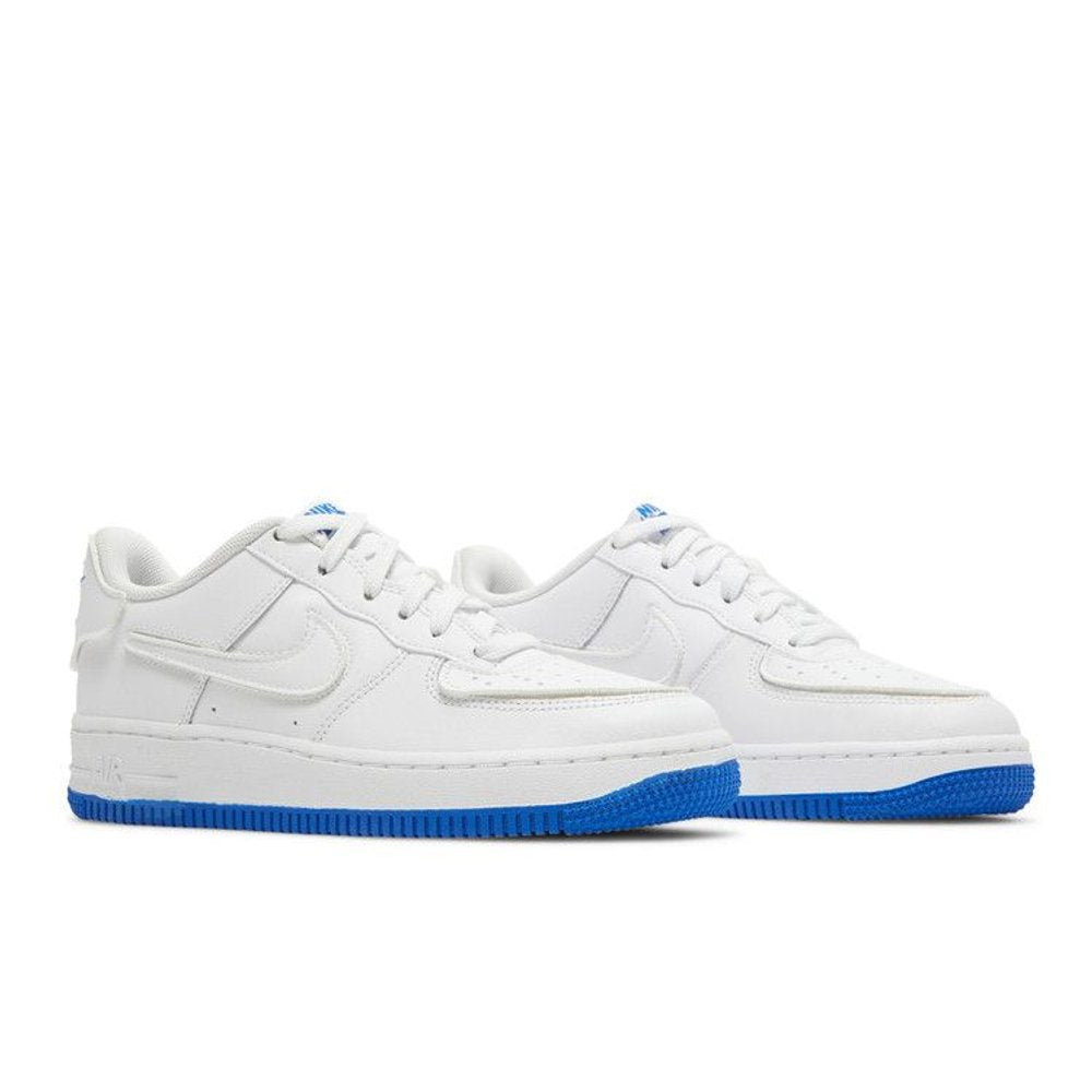 Nike Air Force 1/1 White Royal Blue (GS) – lifestyle foto | Purekickz