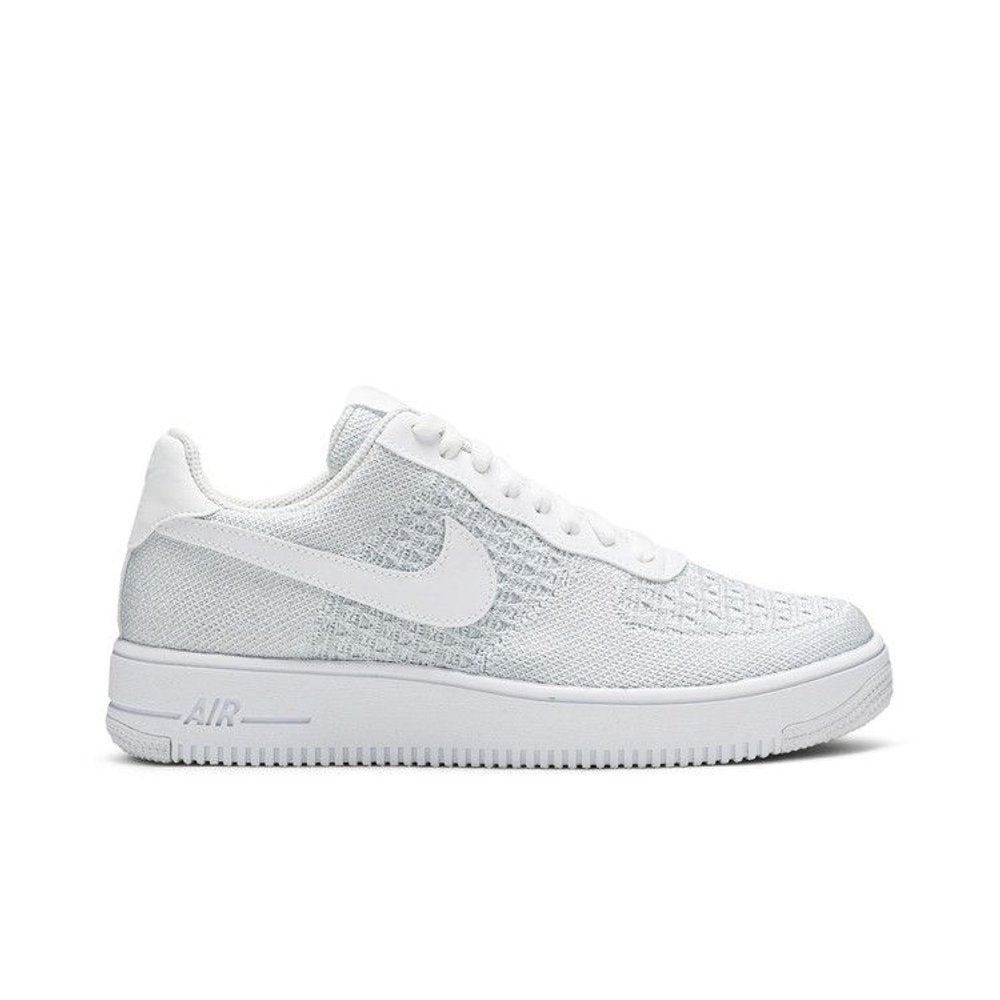 Nike Air Force 1 Flyknit 2 White Pure Platinum – boční pohled | Purekickz