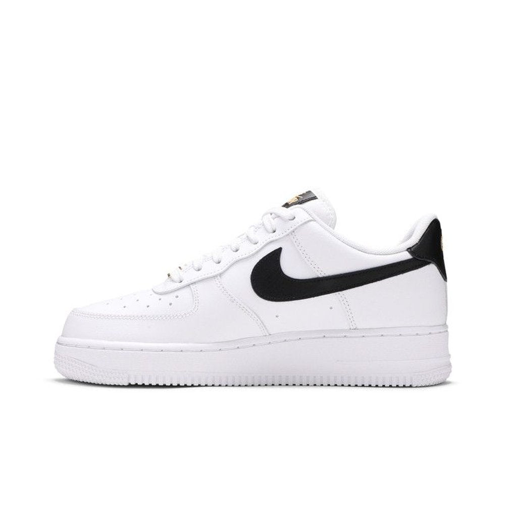 Nike Air Force 1 Low '07 Essential White Black Gold Mini Swoosh (W)