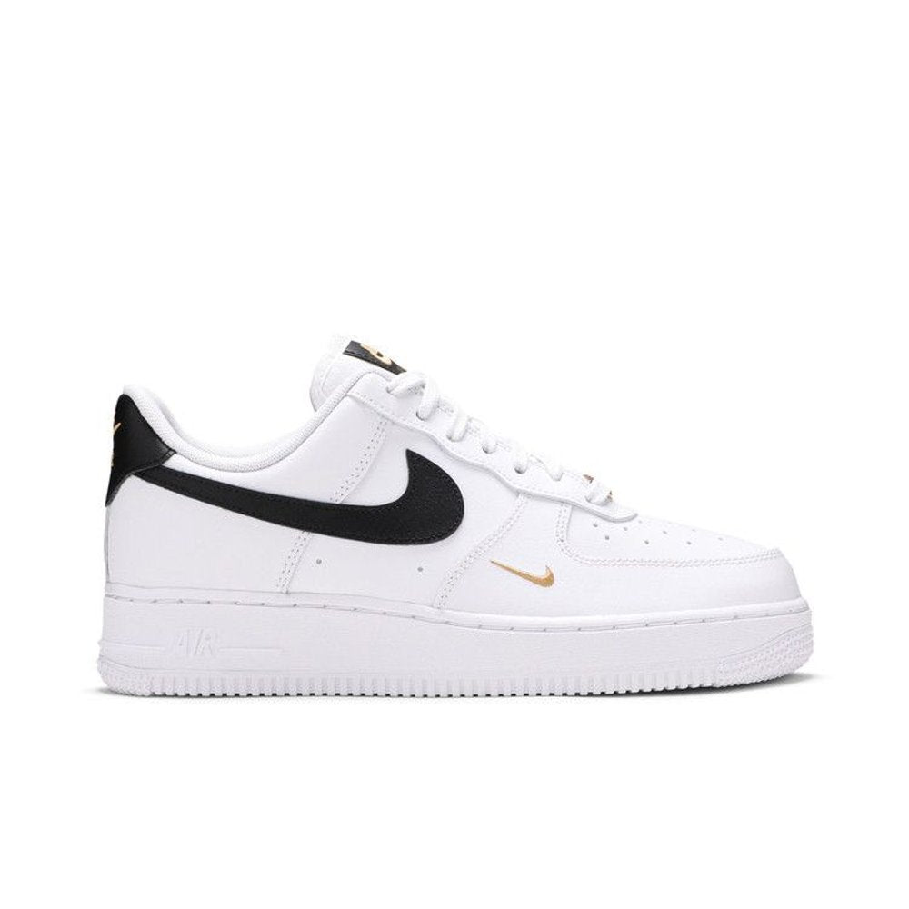 Nike Air Force 1 Low '07 Essential White Black Gold Mini Swoosh (W)