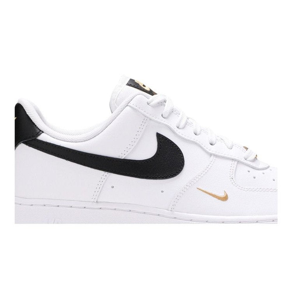 Nike Air Force 1 Low '07 Essential White Black Gold Mini Swoosh (W)