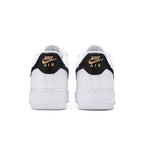 Nike Air Force 1 Low '07 Essential White Black Gold Mini Swoosh (W)