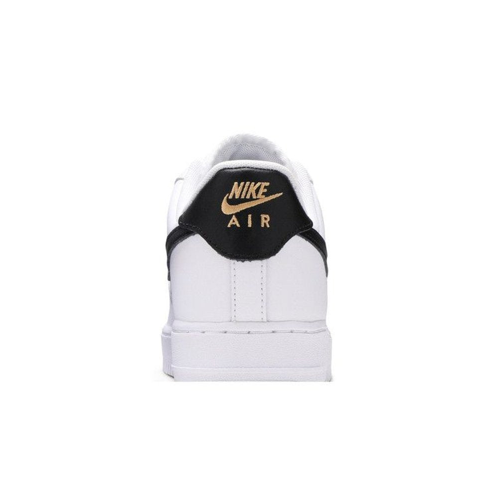Nike Air Force 1 Low '07 Essential White Black Gold Mini Swoosh (W)