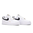 Nike Air Force 1 Low '07 Essential White Black Gold Mini Swoosh (W)