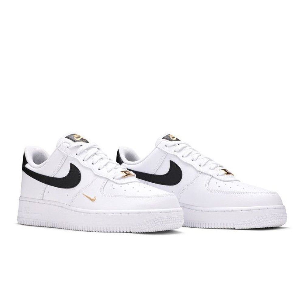 Nike Air Force 1 Low '07 Essential White Black Gold Mini Swoosh (W)