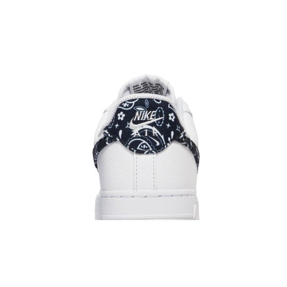 Nike Air Force 1 Low '07 Essential White Black Paisley (W) – detail materiálu | Purekickz