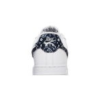 Nike Air Force 1 Low '07 Essential White Black Paisley (W) – detail materiálu | Purekickz