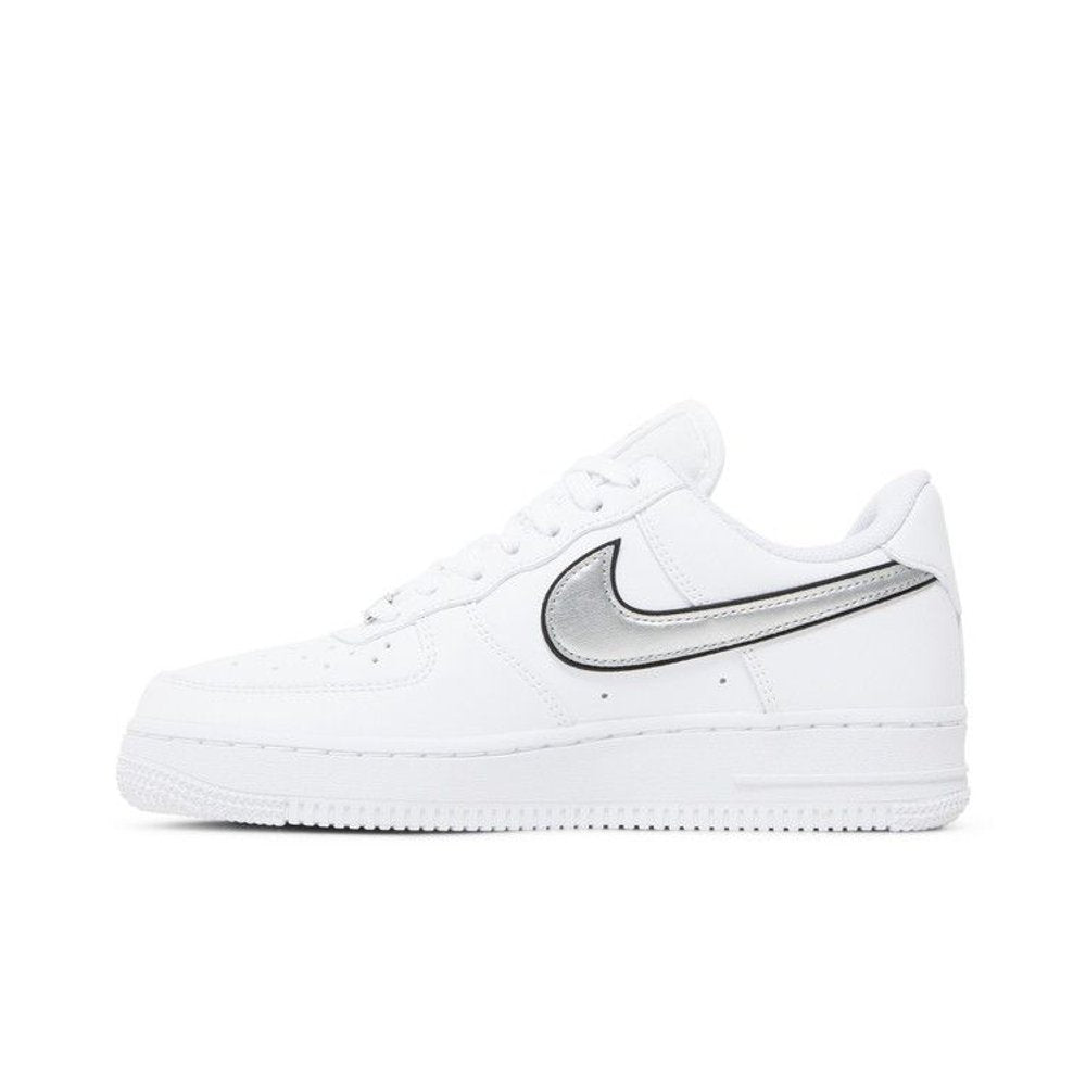 Nike Air Force 1 Low '07 Essential White Metallic Silver Black (W) – hlavní pohled | Purekickz