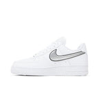 Nike Air Force 1 Low '07 Essential White Metallic Silver Black (W) – hlavní pohled | Purekickz