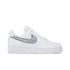 Nike Air Force 1 Low '07 Essential White Metallic Silver Black (W) – boční pohled | Purekickz