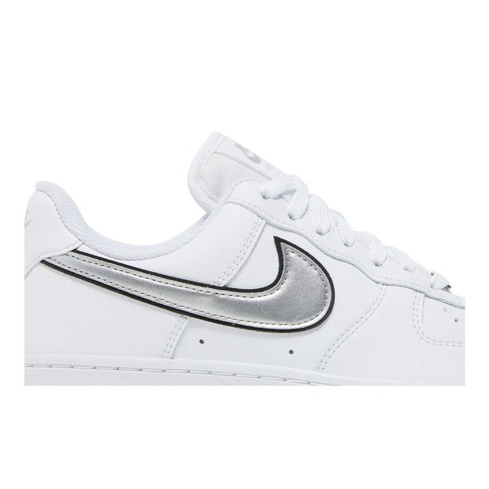Nike Air Force 1 Low '07 Essential White Metallic Silver Black (W) – detail | Purekickz