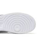Nike Air Force 1 Low '07 Essential White Metallic Silver Black (W) – pohled shora | Purekickz