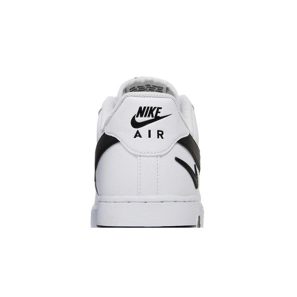 Nike Air Force 1 Low '07 FM Cut Out Swoosh White Black – detail materiálu | Purekickz