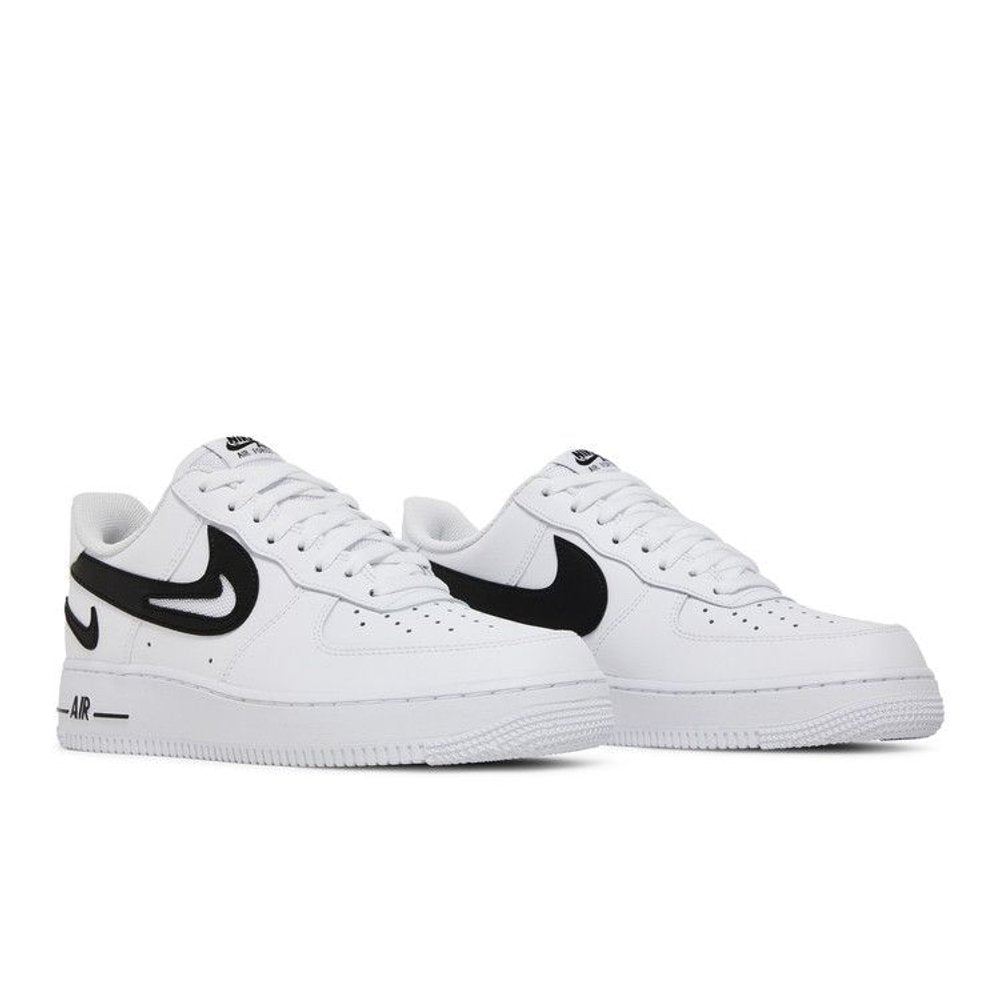 Nike Air Force 1 Low '07 FM Cut Out Swoosh White Black – lifestyle foto | Purekickz