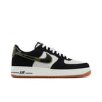 Nike Air Force 1 Low '07 LV8 Black Patent Camo Swoosh – boční pohled | Purekickz
