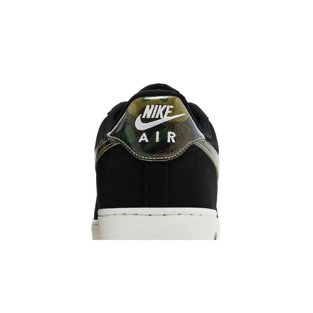 Nike Air Force 1 Low '07 LV8 Black Patent Camo Swoosh – detail materiálu | Purekickz