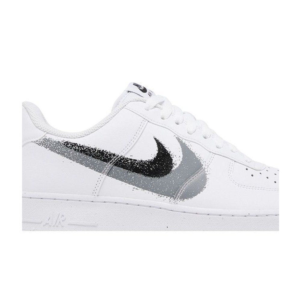Nike Air Force 1 Low '07 Spray Paint Swoosh White Black Grey