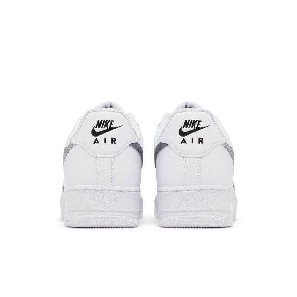 Nike Air Force 1 Low '07 Spray Paint Swoosh White Black Grey – podrážka | Purekickz