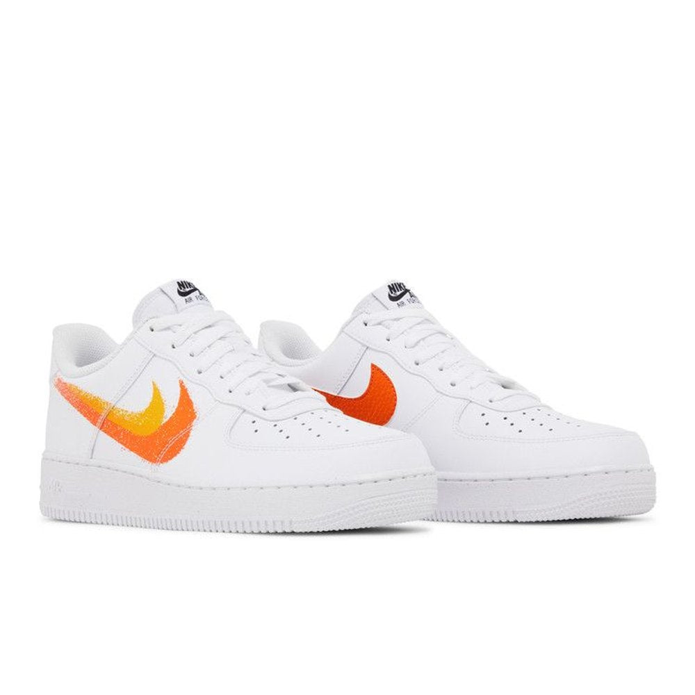 Nike Air Force 1 Low '07 Spray Paint Swoosh White Safety Orange