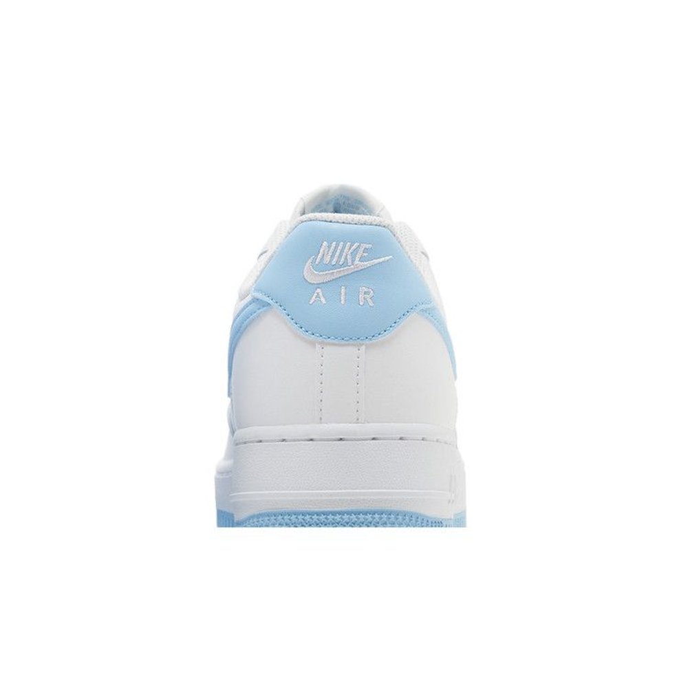 Nike Air Force 1 Low '07 White Aquarius Blue – detail materiálu | Purekickz