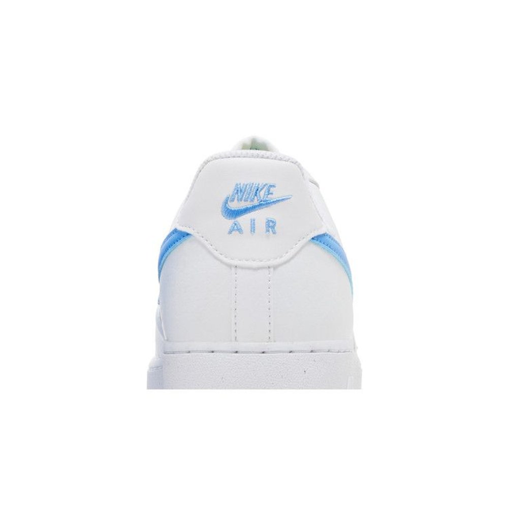 Nike Air Force 1 Low '07 White University Blue (W) – detail materiálu | Purekickz