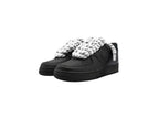 Nike Air Force 1 Low Black Rope Laces White – boční pohled | Purekickz