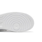 Nike Air Force 1 Low Cut Out Swoosh - White – pohled shora | Purekickz