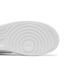 Nike Air Force 1 Low Cut Out Swoosh - White – pohled shora | Purekickz