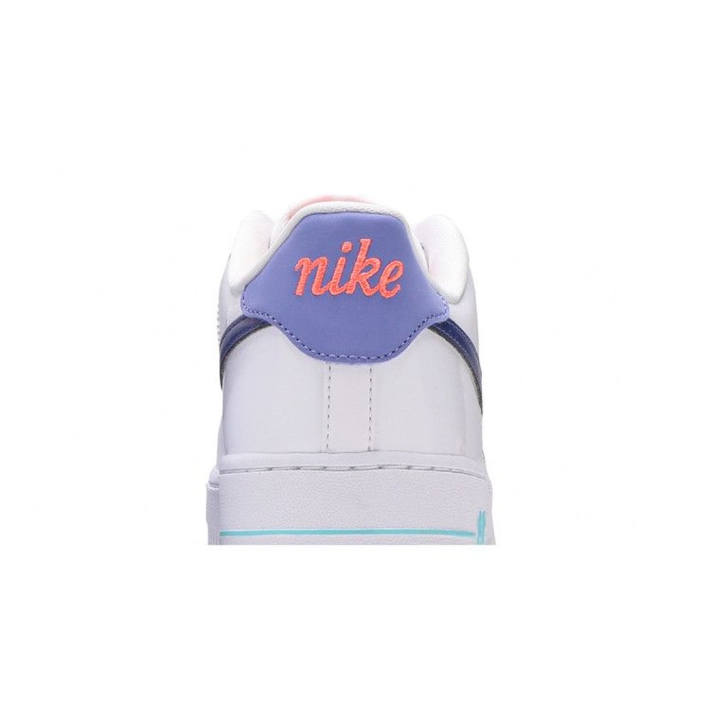 Nike Air Force 1 Low LV8 White Dark Purple (GS) – detail materiálu | Purekickz