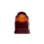 Nike Air Force 1 Low Patent Leather Dark Team Red Safety Orange – detail materiálu | Purekickz