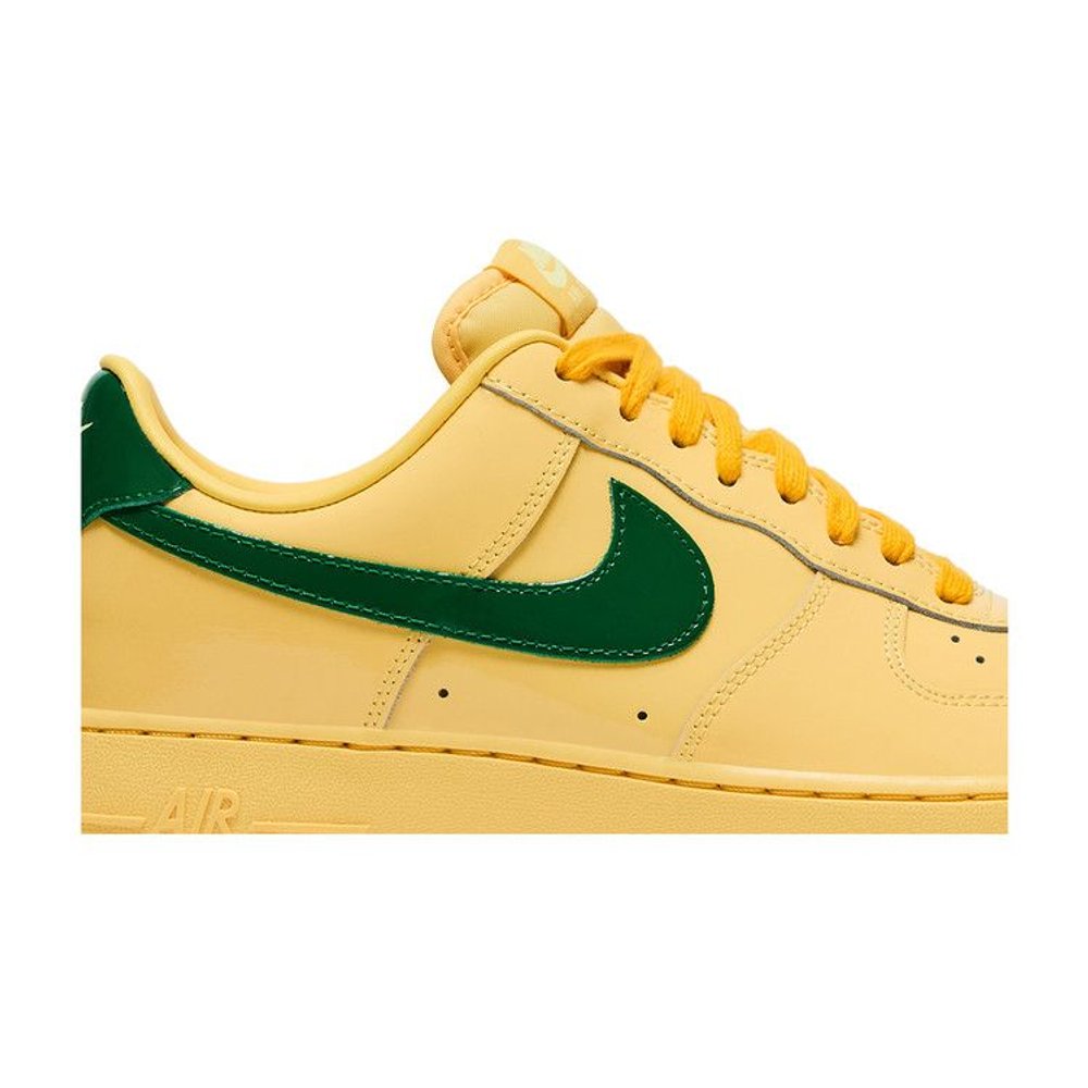 Nike Air Force 1 Low Patent Leather Topaz Gold Pine Green – detail | Purekickz